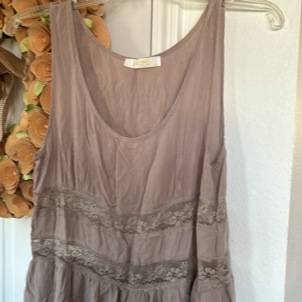 ENTRO Dress Ombre Tan Blue Tank size M - Picture 3 of 5